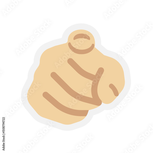 Index Pointing at Viewer Medium-Light Skin