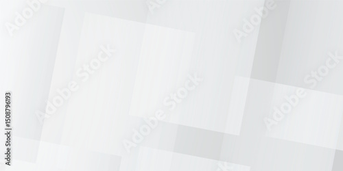 Aesthetic white abstract background with geometric square elements. Ideal for clean, professional banner designs and modern branding.
