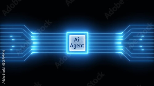 ai agent-neon line background. with virtual reality at office. AI Agents, Headlines Fast Scree international communication network concept. Multinational people community. Human resources.