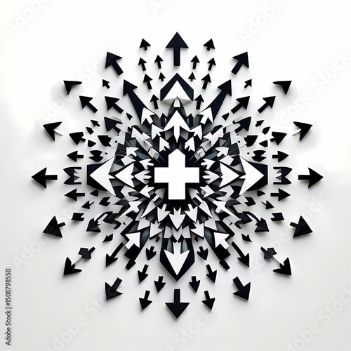 abstract exploding arrow pattern
