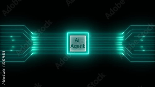 ai agent-neon line background. with virtual reality at office. AI Agents, Headlines Fast Scree international communication network concept. Multinational people community. Human resources.