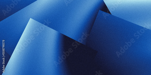 Blue background. Abstract modern blue background geometric grainy texture.