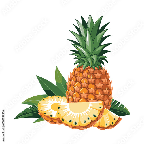 pineapple vector illustration