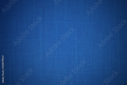 Dark blue linen fabric cloth texture background, seamless pattern of natural textile.