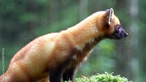 Majestic Asian Yellow-throated Marten