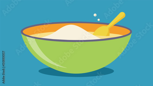 A generous amount of vegetable oil is added to the dry ingredients creating a smooth and pliable dough.. Vector illustration