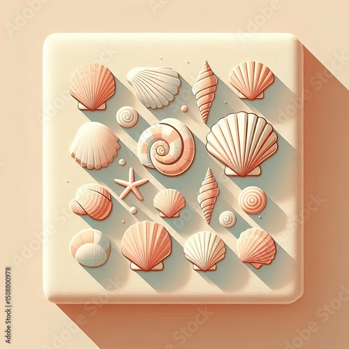 Beach Treasures in Calm Pastel Colors