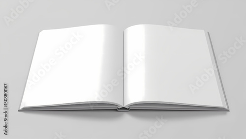 open blank white book mockup