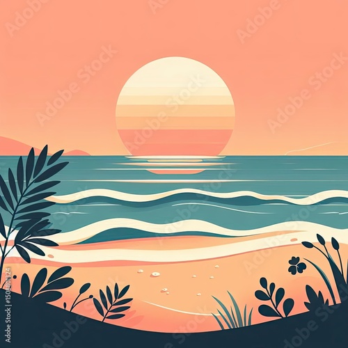 Calm Evening Light and Ocean Retreat