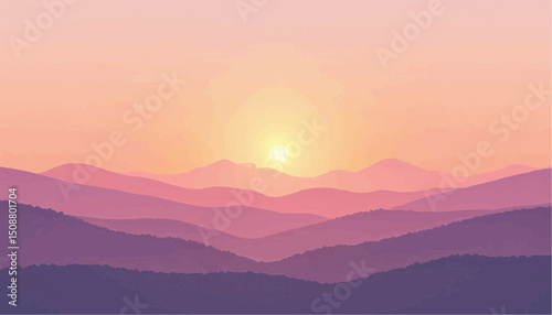 Mountain range at sunrise