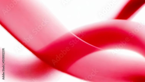 Abstract soft pink and red looping shapes on white background, modern flowing lines, minimalist backdrop, smooth organic curves, elegant design