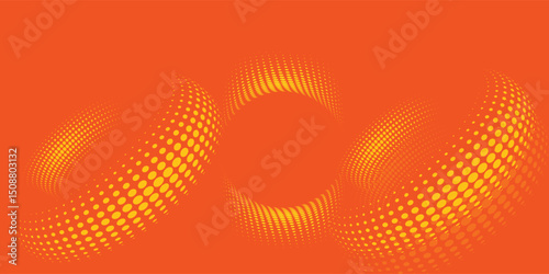 Abstract orange background with circles. Vector illustration at good simple art