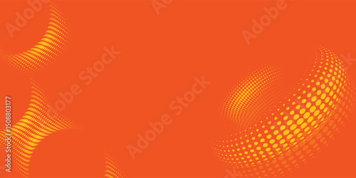 Abstract orange background with circles. Vector illustration at good simple art