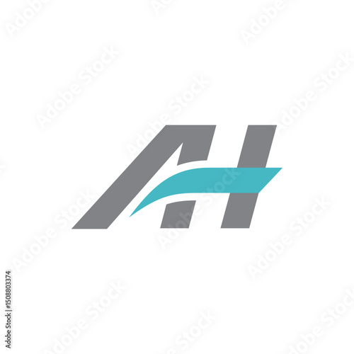 AH abstract vector logo design