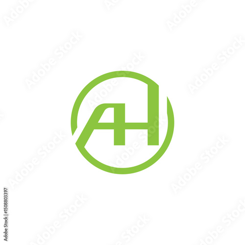 AH abstract vector logo design