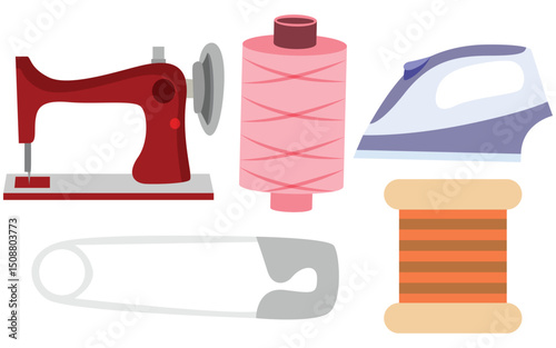 Sewing and Tailoring Line Icons Set – Pixel Perfect & Editable Stroke