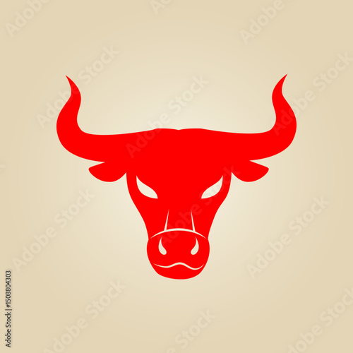 Ox head trendy artwork glorious abstract vector illustration colorful applicable design