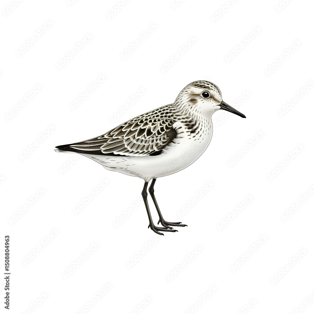 Obraz premium Sanderling bird PNG