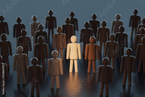 Recruitment and Teamwork in a Minimalistic Style. How Wooden Figures Depict Human Resources and the Best Candidate Selection Process.	