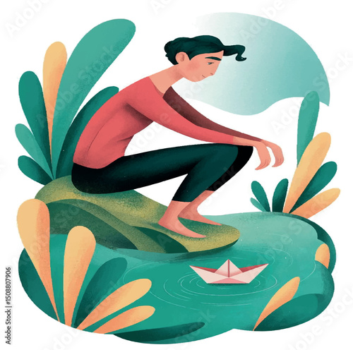 illustration, person, vector, man, drawing, isolated, cartoon, flat, male, casual, internet, people, businessman, trendy, young, t-shirt, fashion, dude, shirt, classic, stylish, clothes, black, elegan photo