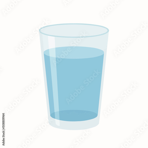 Illustration of water in a glass