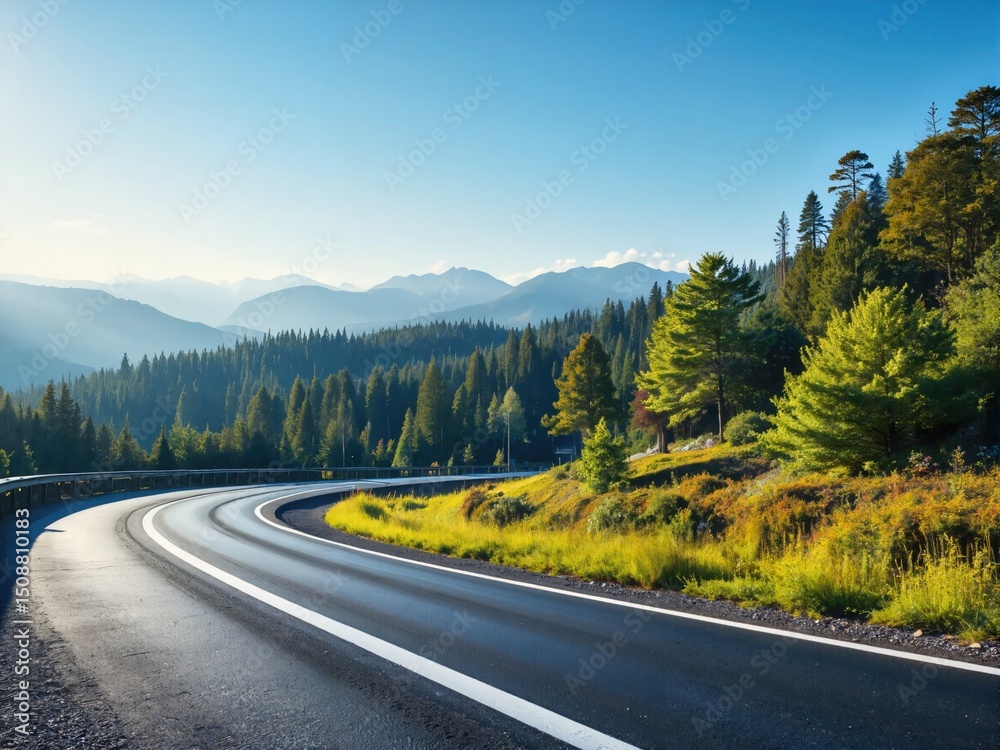 Naklejka premium road in mountains