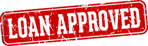 loan approved rectangular sign. loan approved stamp