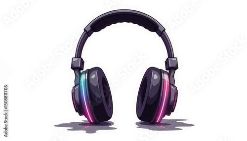 Futuristic silent party headphones showcasing sleek design, vibrant aesthetics