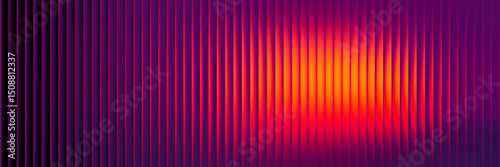 Purple summer sunset gradient radiates warmth and energy through fractal glass. Bright summer sunset captured in glowing glass lines. Fractal glass design with sunset magic and golden light. Vector