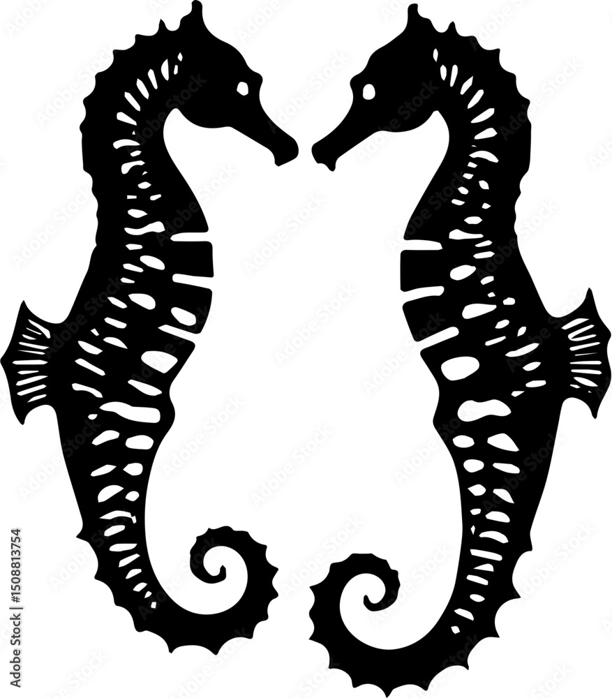 Fototapeta premium sea horse vector illustration
