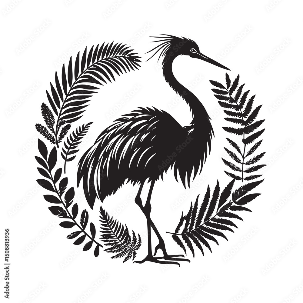 Fototapeta premium Bird Silhouette vector art illustration. black bird vector design.