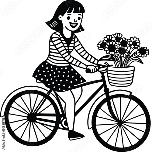 girl on bicycle