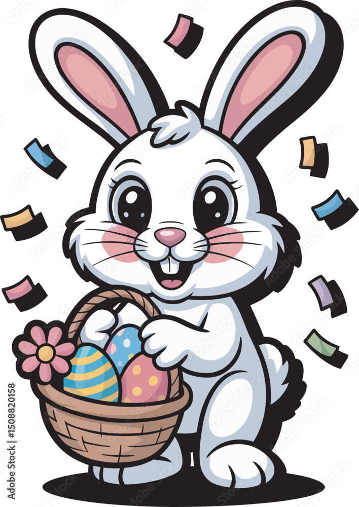 Obraz premium easter bunny with eggs