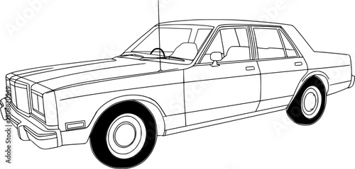 Retro sedan car  vector illustration