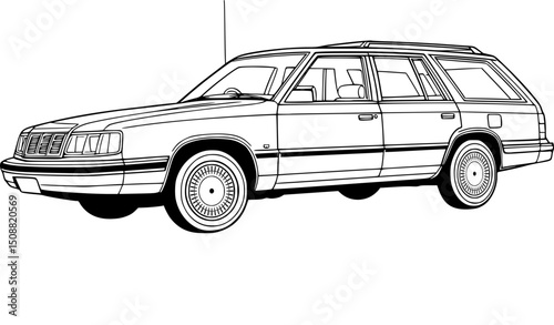 retro station wagon car 