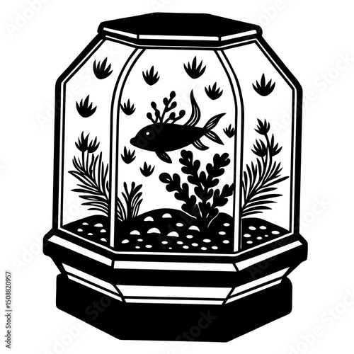 gold fish in aquarium