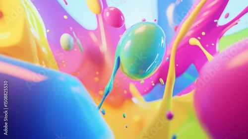 Vibrant Rainbow Paint Splash: A Symphony of Colors