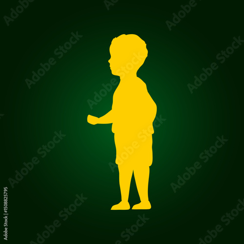 Boy walking trendy artwork beauteous abstract vector illustration colorful applicable design