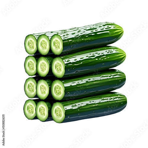 cucumber on white background