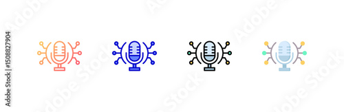 Speech Icon set multiple style collection
