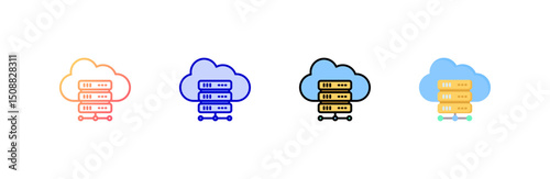 Server Icon set multiple style collection