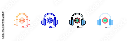 Assistant Icon set multiple style collection