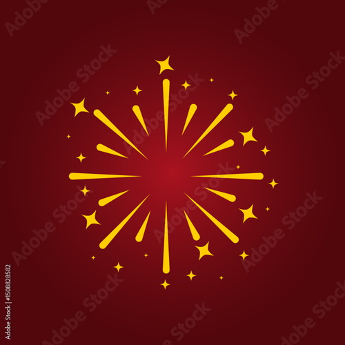 Sunburst rays trendy artwork magnificent abstract vector illustration colorful applicable design