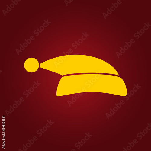 Santa hat trendy artwork magnificent abstract vector illustration colorful applicable design
