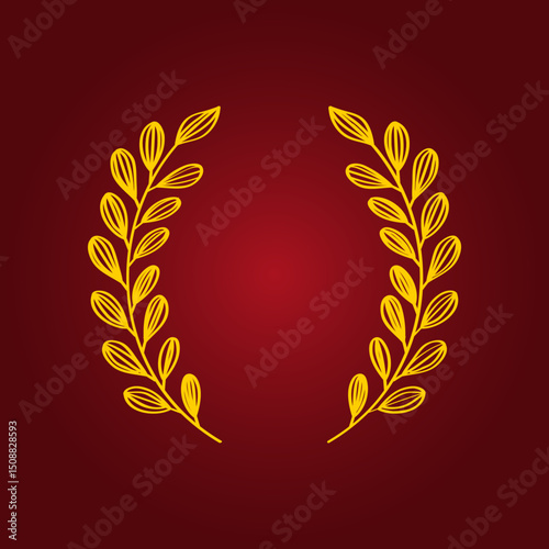 Wreath shape trendy artwork magnificent abstract vector illustration colorful applicable design