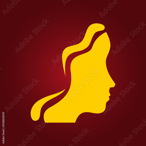 Woman face trendy artwork magnificent abstract vector illustration colorful applicable design