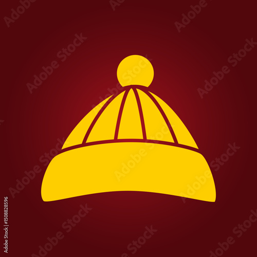 Winter hat trendy artwork magnificent abstract vector illustration colorful applicable design