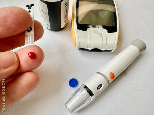 glucometer blood sugar level diabetes blood sugar level with glucometer - Medicine, diabetes, glycemia