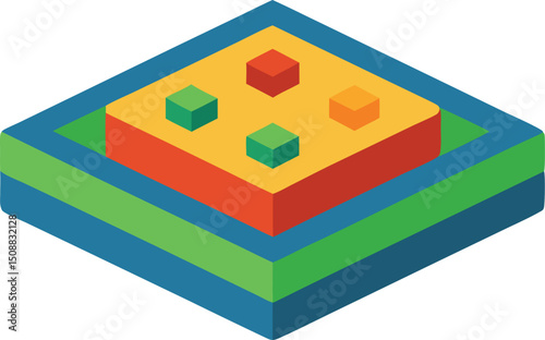 house made of colorful blocks