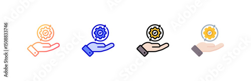 Responsibility Icon set multiple style collection